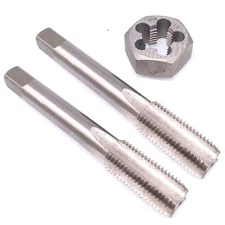 HSS M14 x 1.5mm Taper & Plug Tap & 14x1.5mm Hexagon Die Metric Thread Right Hand