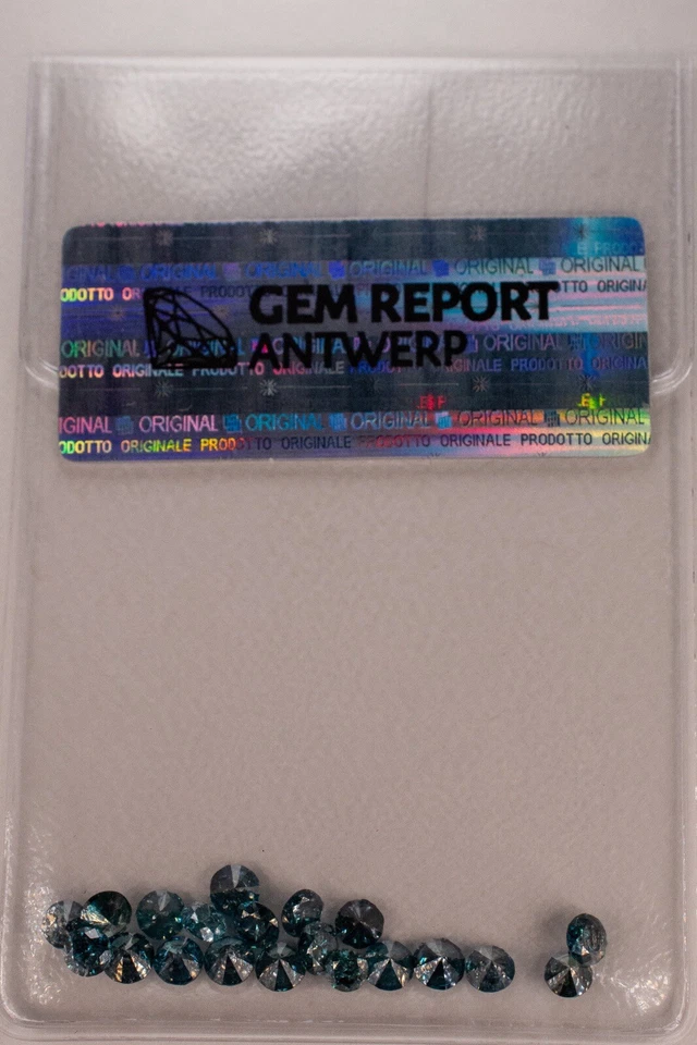 Натуральные фантазийные синие/интенсивные голубые бриллианты 4,50 карата 20 штук (ЗАПЕЧАТАННЫЕ ПРОВЕРЕННЫЕ) - Изображение 4 из 4