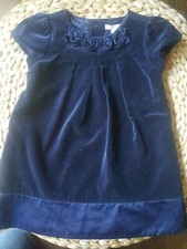 Janie and Jack Holidays Navy blue Opera roses dress 12 / 18 M Elegant Christmas