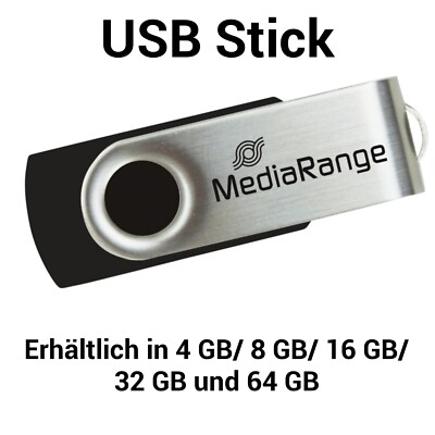 USB Stick 2.0 4GB 8GB 16GB 32GB 64GB Speicherstick USB-Stick USB Speicher silber