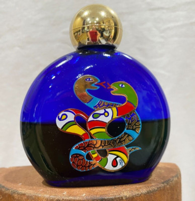 NIKI DE SAINT PHALLE 2 oz Eau De Toilette w COBALT ART GLASS Bottle 50%+ FULL