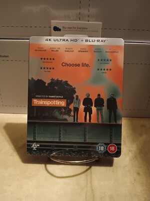 NEW Trainspotting 4K SteelBook UHD Blu-ray [1996](UK) No Dent - Ships Next Day