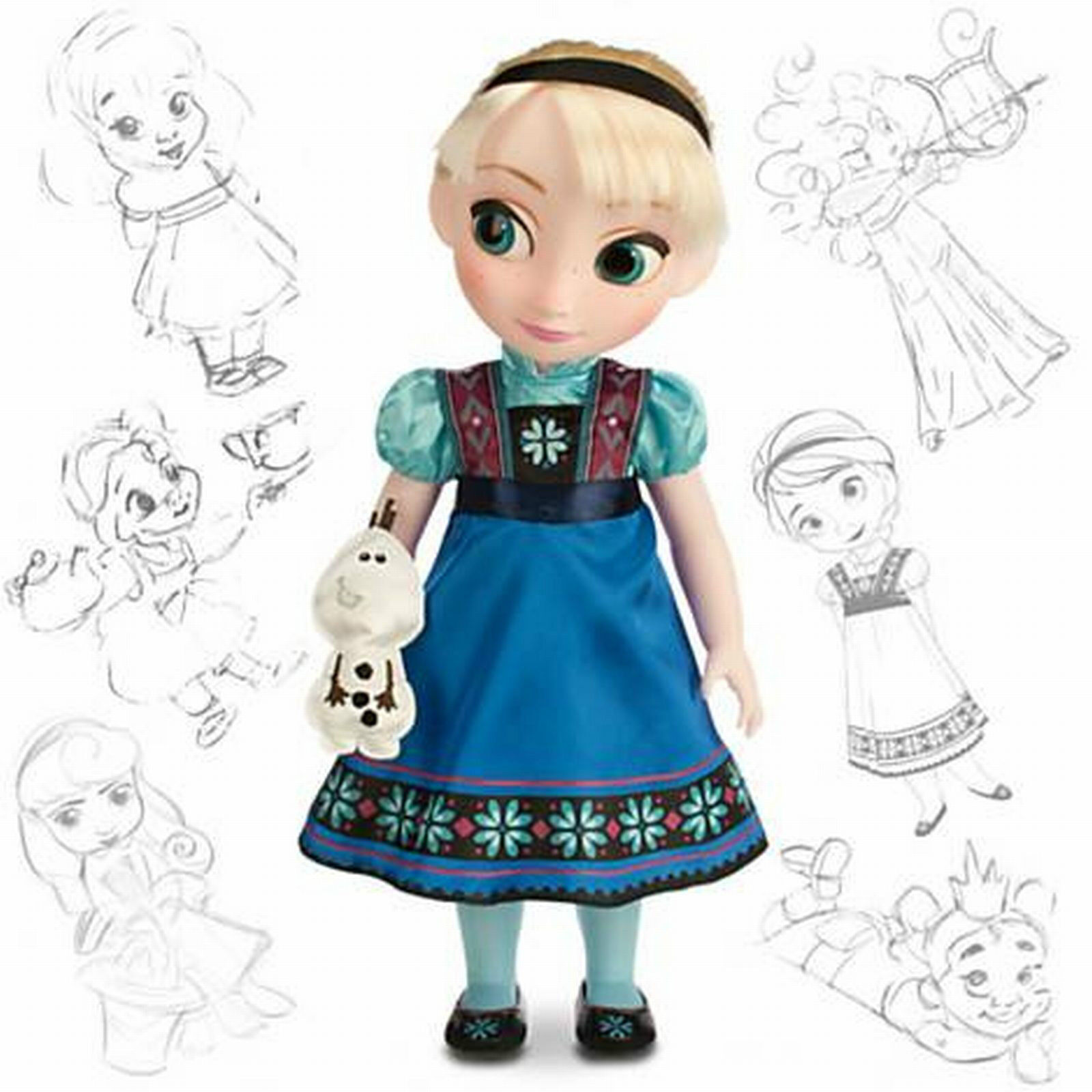 Boneca Disney Animators Collection Elsa Pelucia