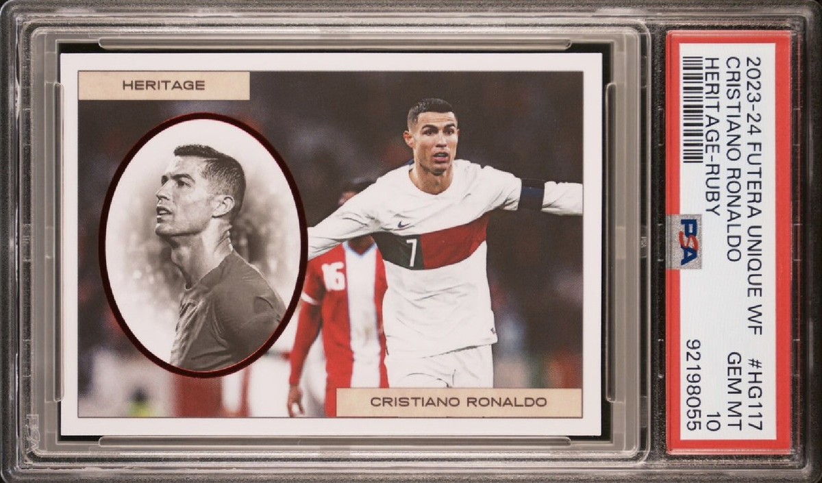 CRISTIANO RONALDO 2023-24 Futera Unique Heritage RUBY /10 CRISTIANO RONALDO 2023-24 Futera Unique Heritage RUBY /10