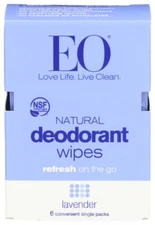 Eo Products  Deodorant Wipes Lavender  6 Ct