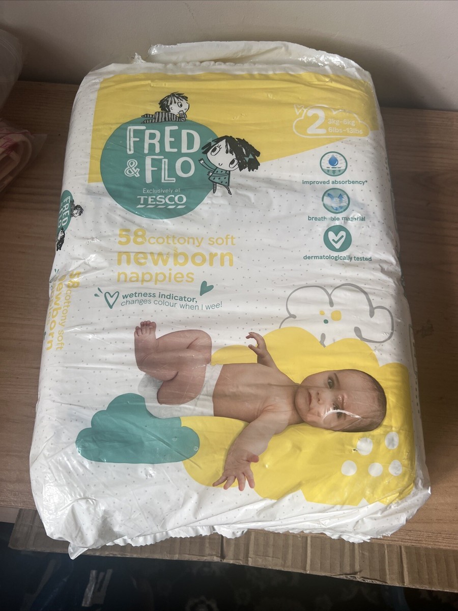 Flo Diapers Fred And Flo Nappies Size Tesco Fred Flo Size Newborn