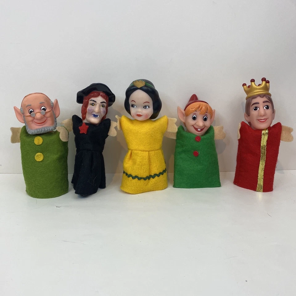 5 títeres de mano blancos como la nieve Disney vintage Foto 2 de 4