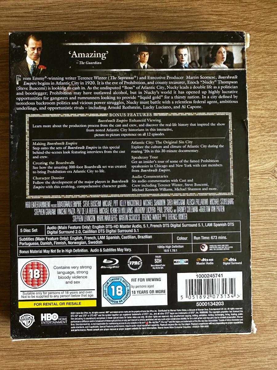 Boardwalk Empire Season 1 Blu-ray HBO TV Crime Gangster Series w/ Slipcover
