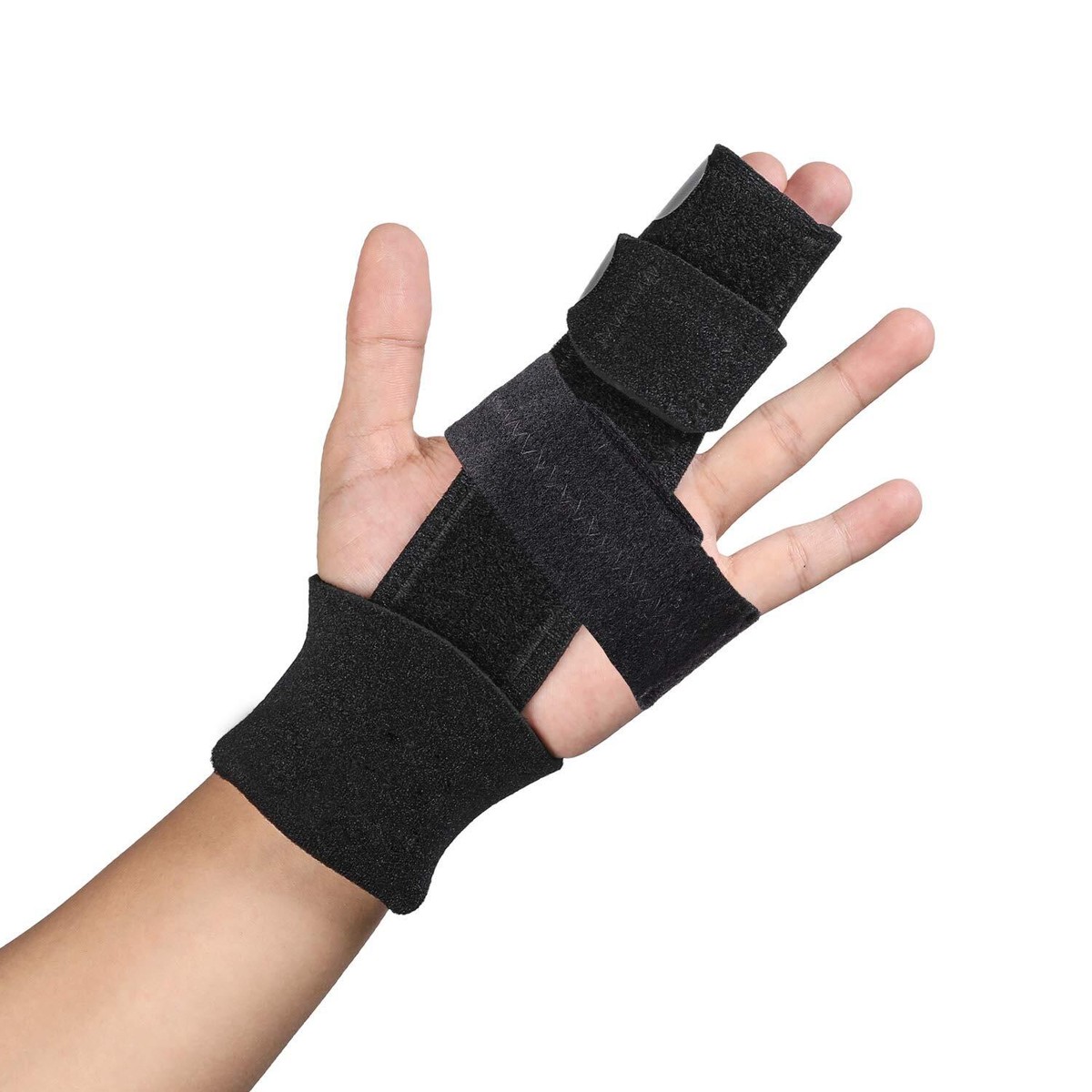 Mezeic Finger Splint Trigger Finger Brace Adjustable Finger Sleeve Buddy Wraps Compression Finger Support Mallet Finger Support For Arthritis Pain Sport Injuries (Double, M