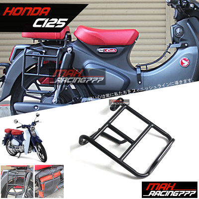 SIDE SADDLE BAG SUPPORT CARRY RACK BLACK FIT FOR HONDA C125 SUPER CUB 2018-2022