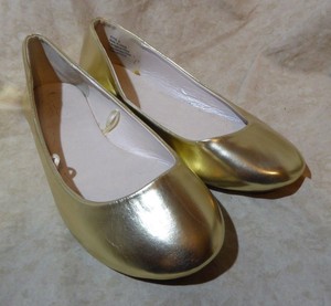 david's bridal gold flats