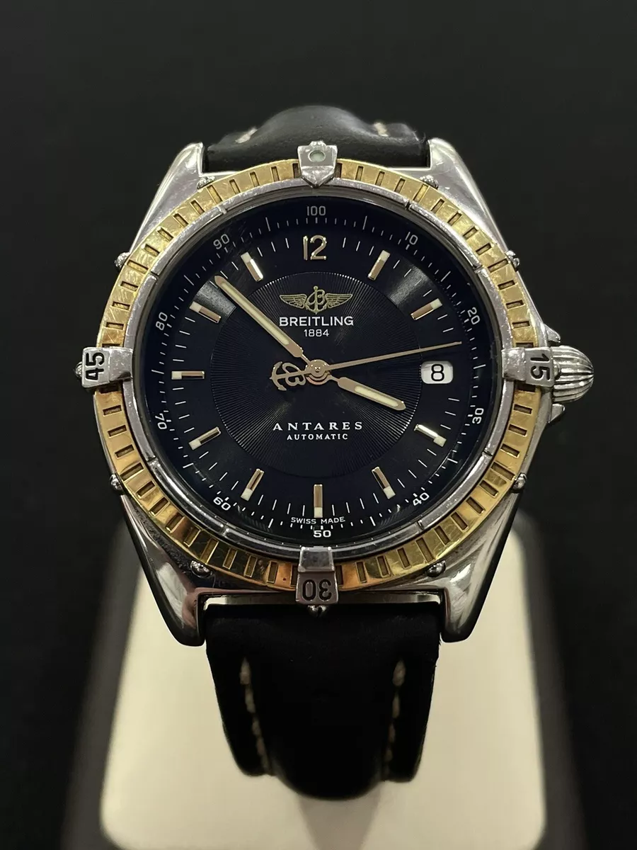 Breitling B10048 Antares Black Dial Automatic Date 39mm Watch eBay