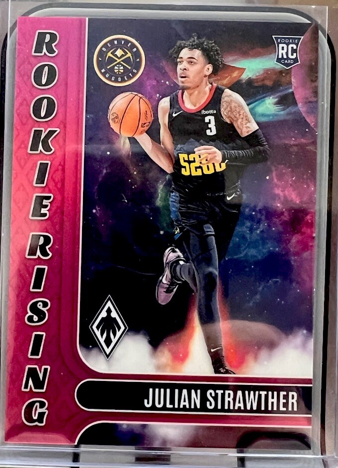 2023-24 Panini Phoenix Rookie Rising Julian Strawther Pink /99 RC Nuggets🔥🔥🔥