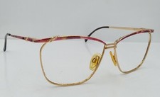 Vintage Luxottica Beth Pink Gold Oval Metal Sunglasses Italy FRAMES ONLY