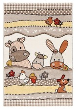 Tapis enfant FATTORIA tissé à la machine 150 x 100 cm - tapis, dos, beige, de...