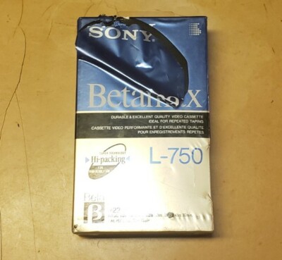 Sony BLANK Beta Betamax Tape L-750 Video Cassette High Resolution Packing New
