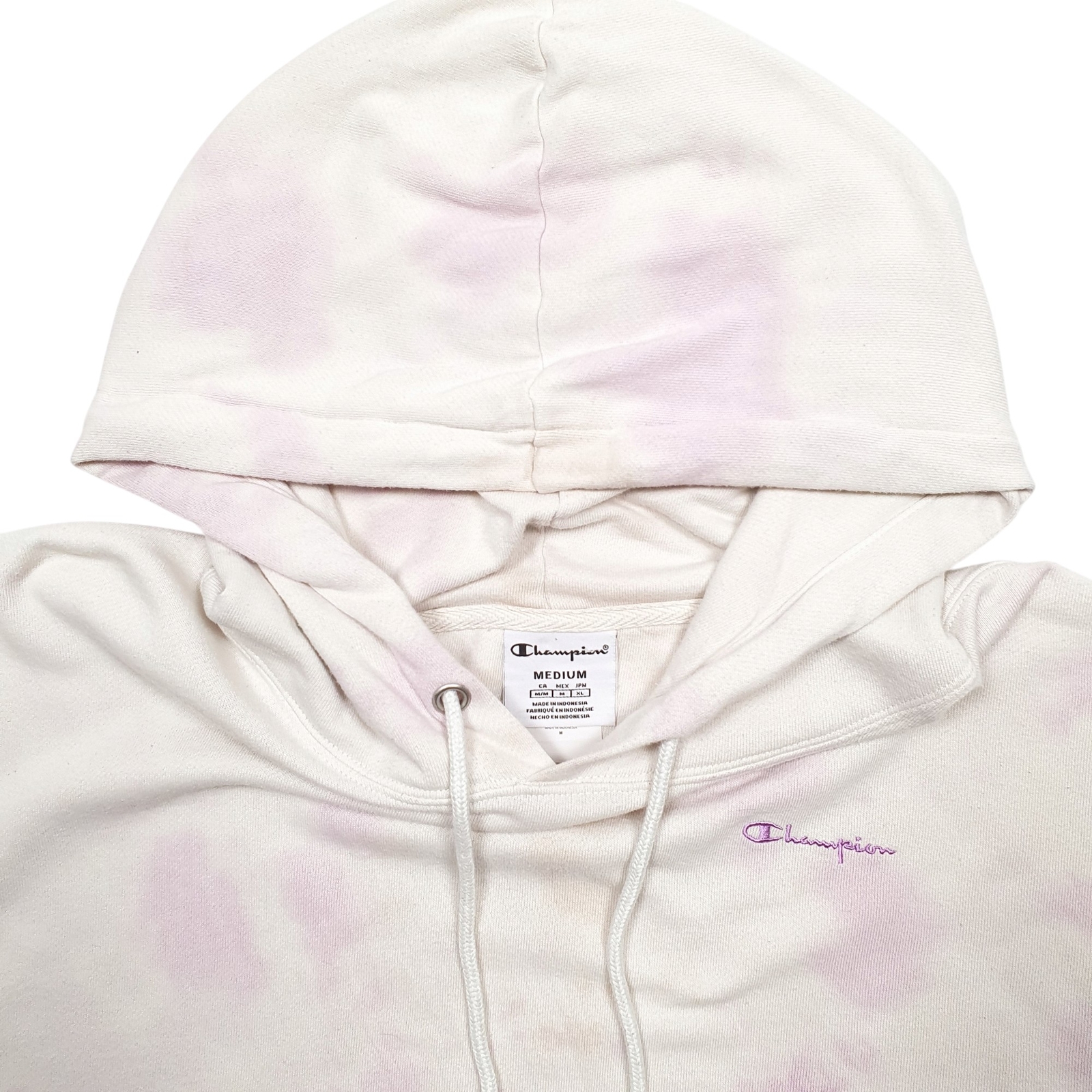 CHAMPION Hoodie Tye Dye Jumper Sweatshirt Mens M image 2