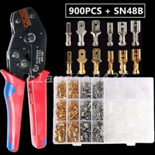 900X Assortment Male Female Spade Terminals Electrical Wire Crimp Connectors Kit