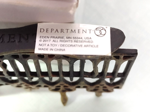 Dept 56 Halloween Village Spooky Wrought Iron Fence 5 Pieces #52982 Accessories - Picture 6 of 11
