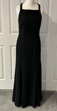 After Six by Ronald Joyce Maxi /Evening / Prom Dress - Black - Beaded - Size 12