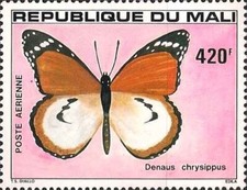 Timbre Papillons Mali PA400 ** (74498FG)