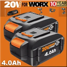 2Pack For WORX 20V MAX Extend Lithium Battery 4.0AH WA3520 WA3525 WA3575 WG155
