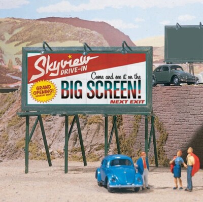 Spur H0 -- Bausatz Werbetafel 3 Stück Billboard -- 4251 NEU