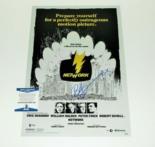 ACTOR ROBERT DUVALL SIGNED 'NETWORK' 12x18 MOVIE POSTER BECKETT COA BAS BOB
