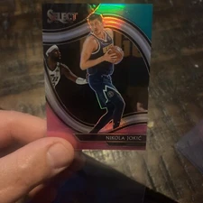 2020-21 Panini Select Basketball #202 Nikola Jokic Pink & Aqua, Silver 2/10