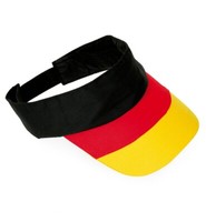 Deutschland Sonnenblende Kappe MüTze Cap WM EM FußBall Schwarz Rot Gold Party
