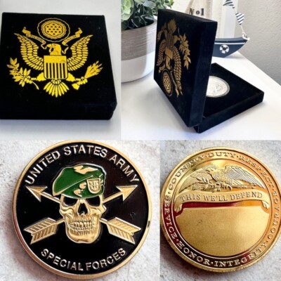 Special Ops  Joint  Special forces SF Unit Challenge Coin US Army With 3D Case