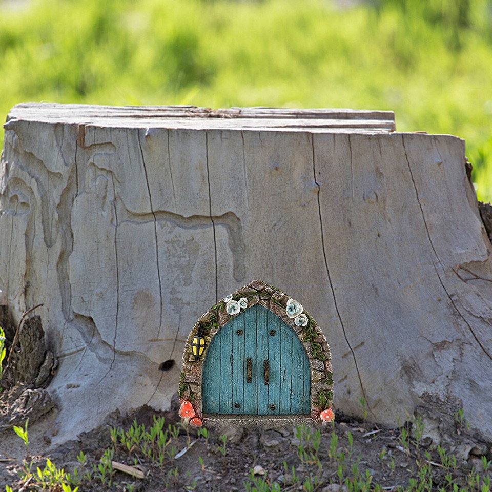 Mini Elf Door Wooden Dollhouse Fairy Door Elf Door Craft for Trees