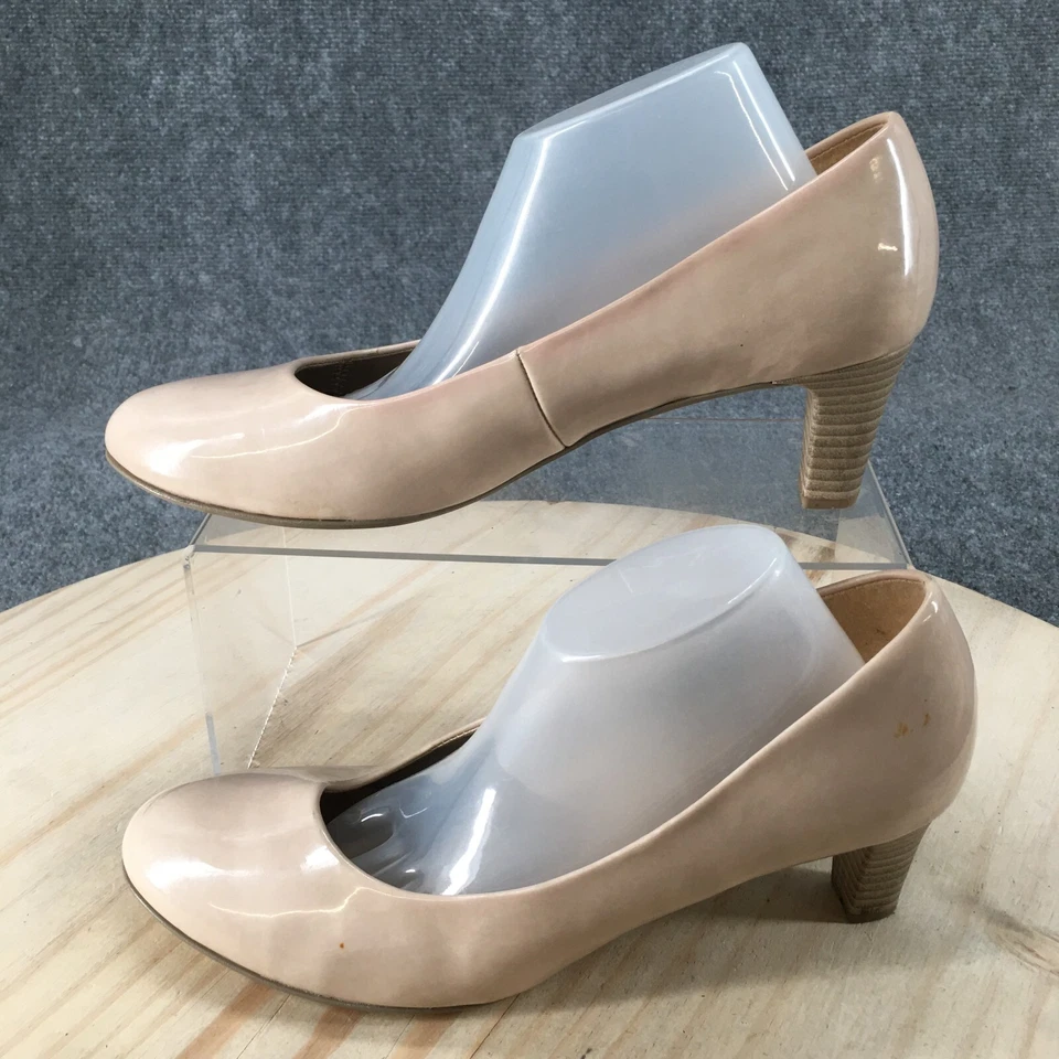 Zapatos de tacón Gabor para mujer 5,5 informales sin cordones beige charol tacones bajos Foto 2 de 4