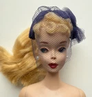 Vintage 1959 Barbie Gay Parisienne #964 Blue Tulle Headband HAT ONLY, No Doll