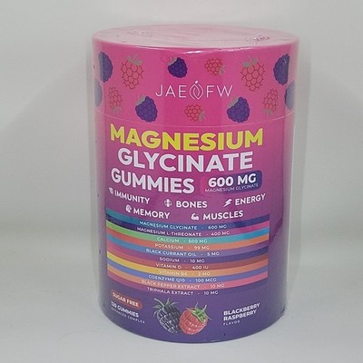 Jae Fw Magnesium Glycinate Gummies 120count Blackberry Raspberry Exp 10/2027