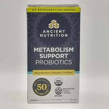 Ancient Nutrition Metabolism Support Probiotics - 50Billion CFU - 60 Capsules