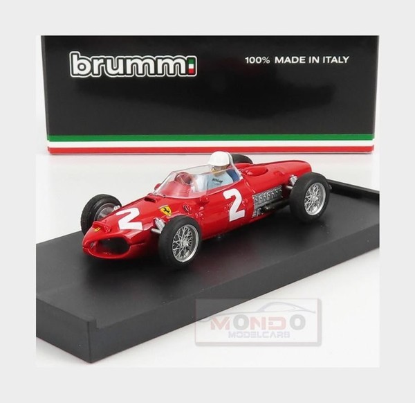 1:43 Brumm Ferrari F1 156 #2 Winner Usa Gp Phil Hill 1961 WC With Driver R639-CH-image