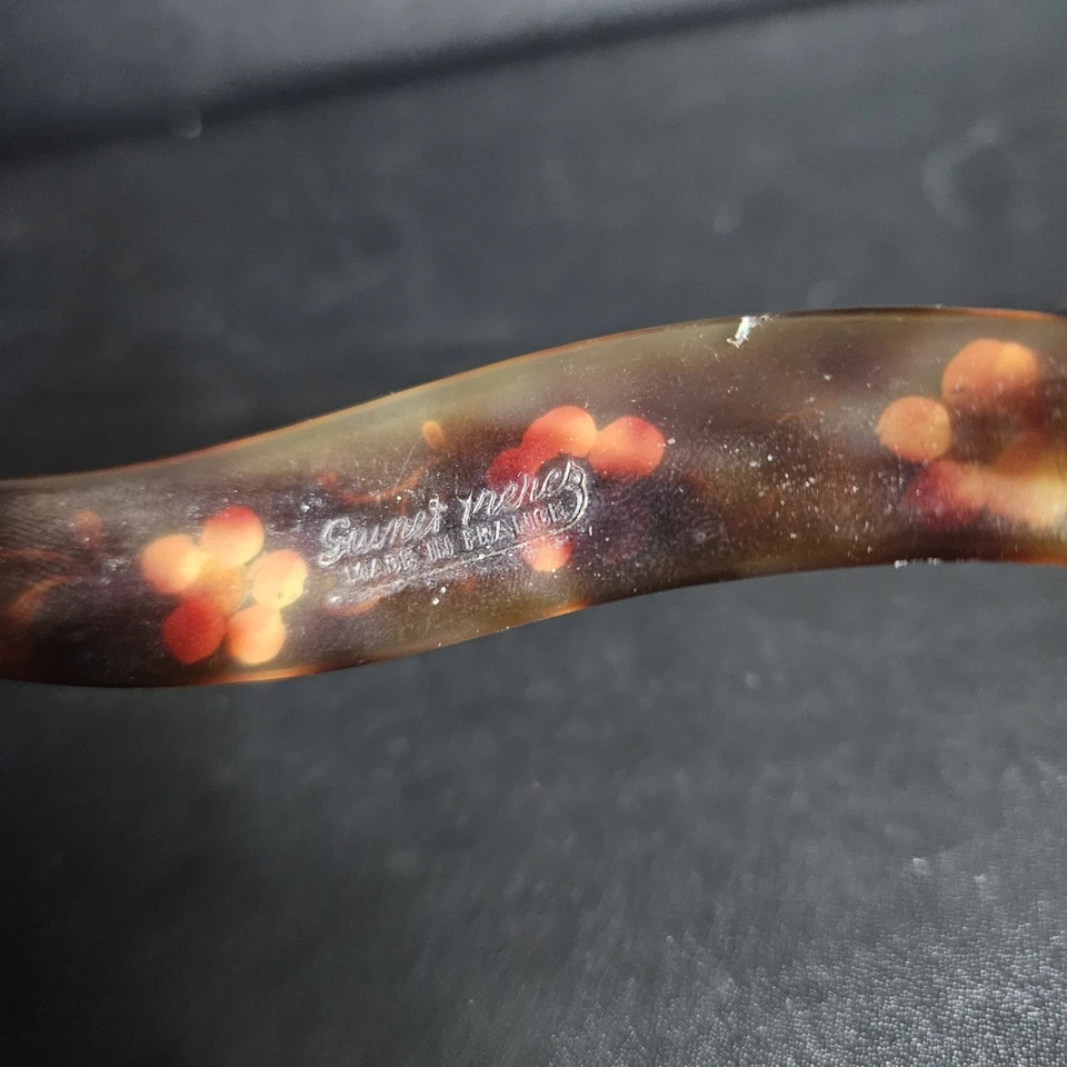 Lot of 2 Hand Painted Hair Clips Made in France Vintage Floral Barrettes - Image 4 of 4