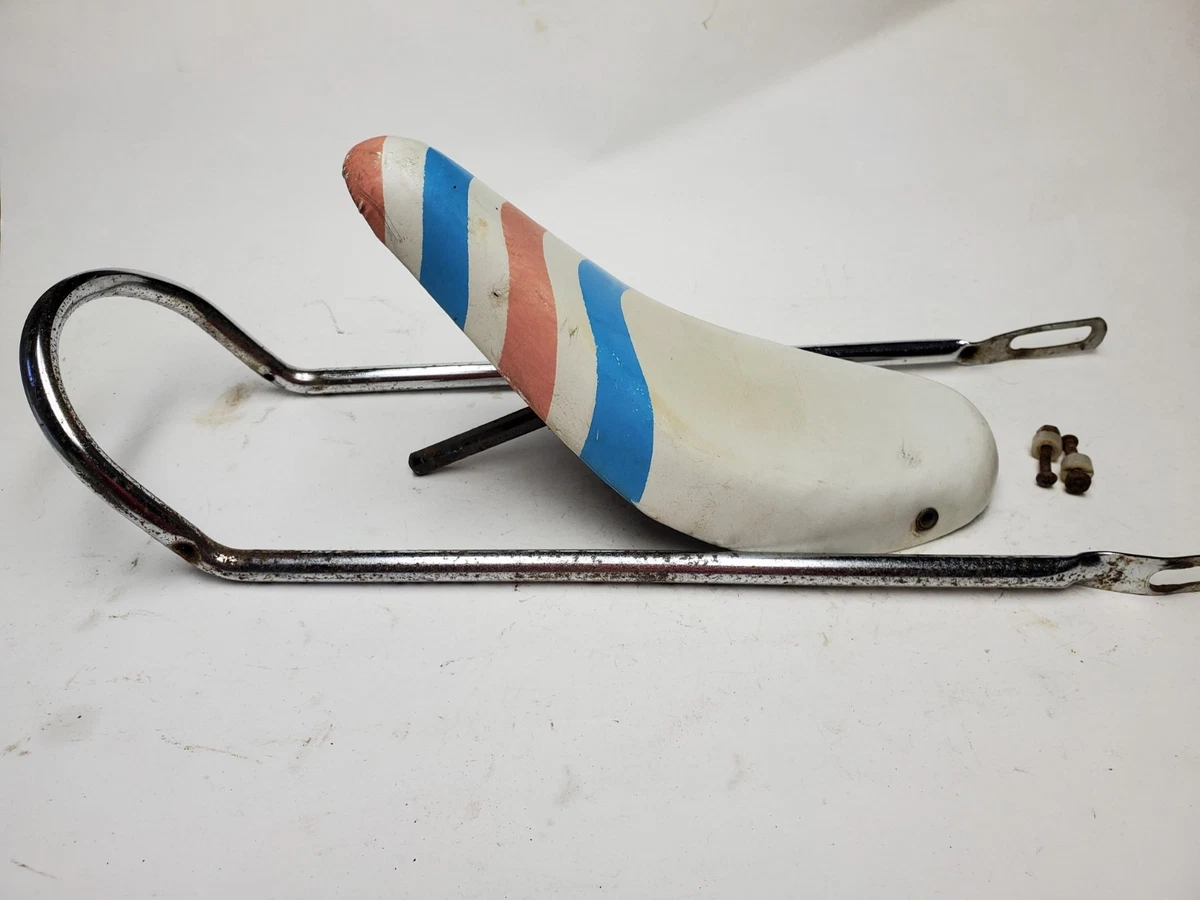 Ancienne Selle Vélo Enfant - Vintage Bike Saddle Kid - Cuir Ou Skai - Ressorts