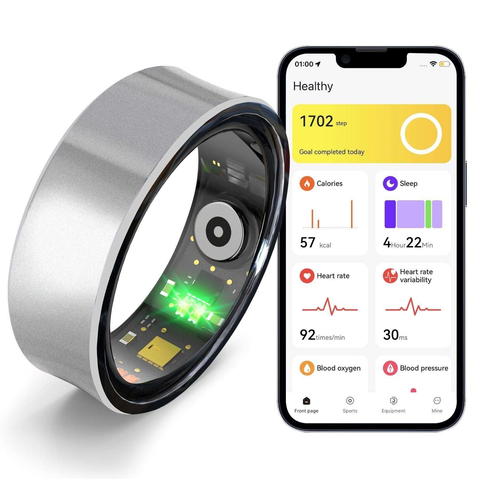Smart Ring Fitness Tracker for Men & Women - Titanium Material, Menstrual Cycle Tracking