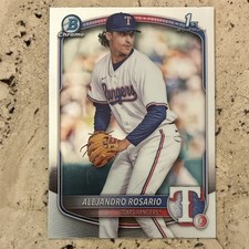 Topps 2025 Bowman Chrome Prospects Rookie Alejandro Rosario Rangers BCP-125