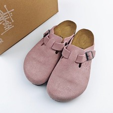 Birkenstock Boston x Stussy Pink Clog Wide Women's Shoes EU37-45 With Box
