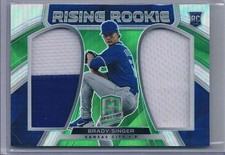 Brady Singer 2021 Panini Spectra Prizm Rising Rookie Dual 2 Color Relic #RR-BS