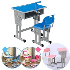 Kids Desk and Chair Set Height Adjustable Children's Learning Study Table 12type