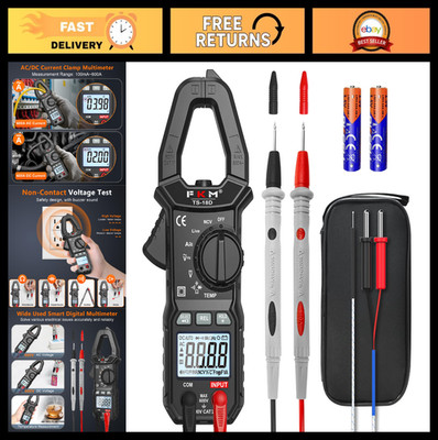 600A Clamp Meter Multimeter TRMS 6000 Counts Auto-ranging Voltage Tester AC/DC,