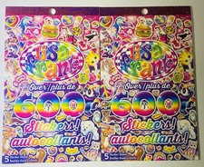 Lisa Frank Sticker Book 600 Stickers Lot Of 2 Brand New