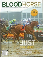 2018 BloodHorse Race magazine Justify wins Preakness Triple Crown Good Magic NML