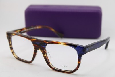 NEW ALAIN MIKLI A03135 003 KEYSER BROWN BLUE MARBLE AUTHENTIC EYEGLASSES 55-18
