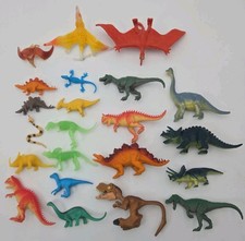 Lot of 22 Dinosaur Figures Mixed Plastic Toy Play Set Kids Party Favors...