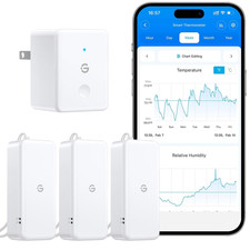 Smart Wifi Hygrometer Thermometer 3 Pack with App Alerts Data Storage